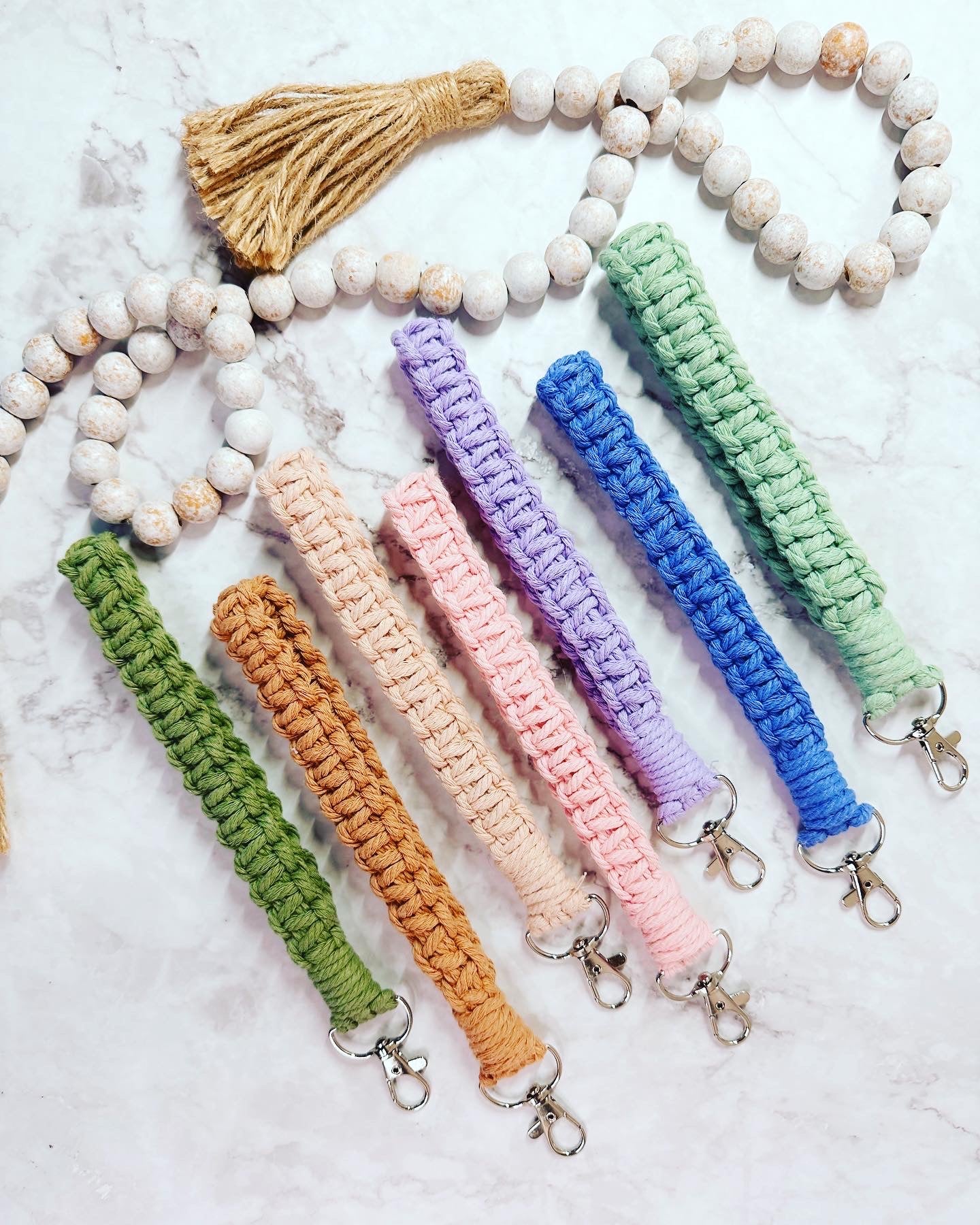 Handmade Macramé Wristlets Keychain