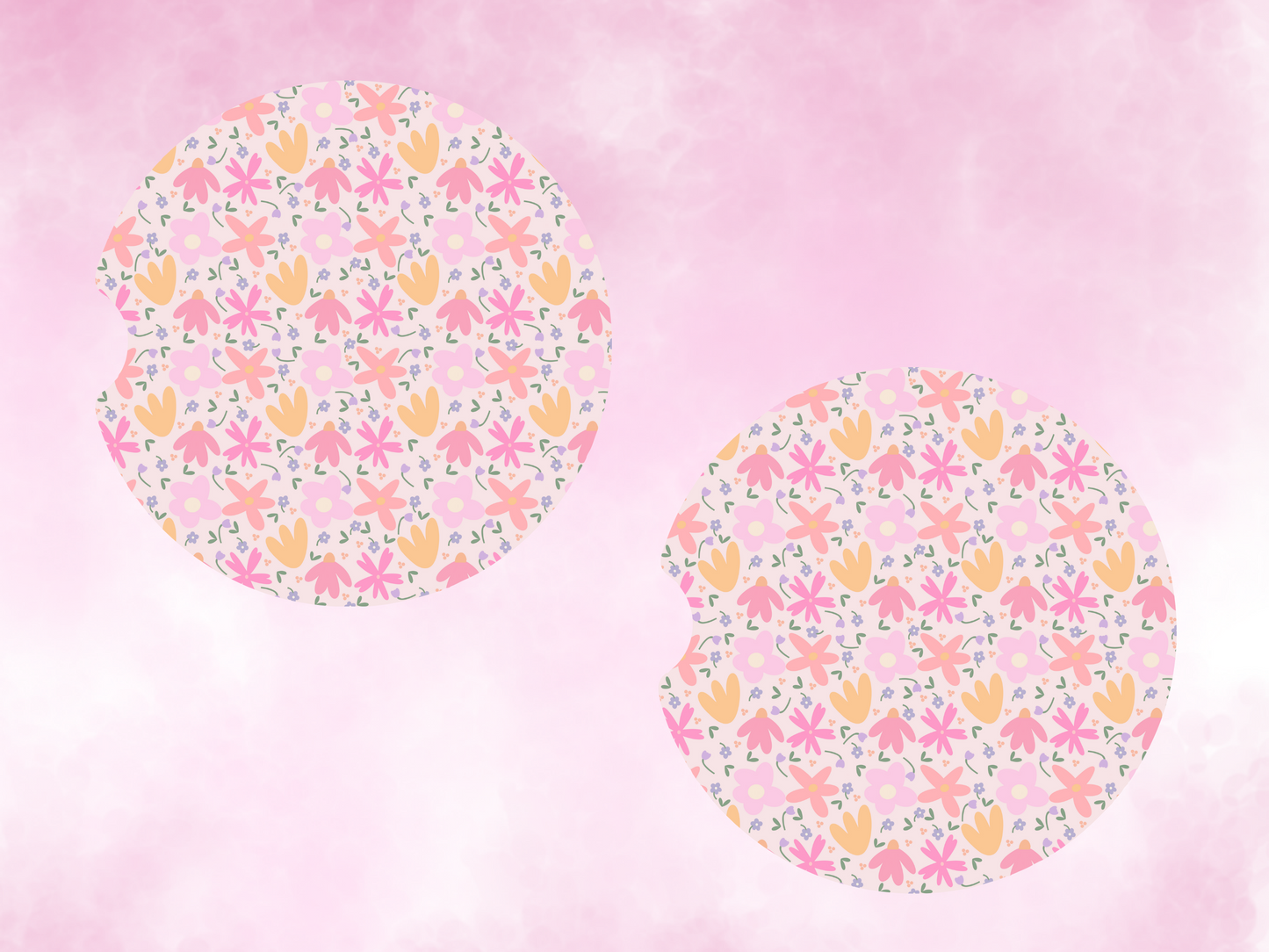 Floral  Bloom Car Coasters