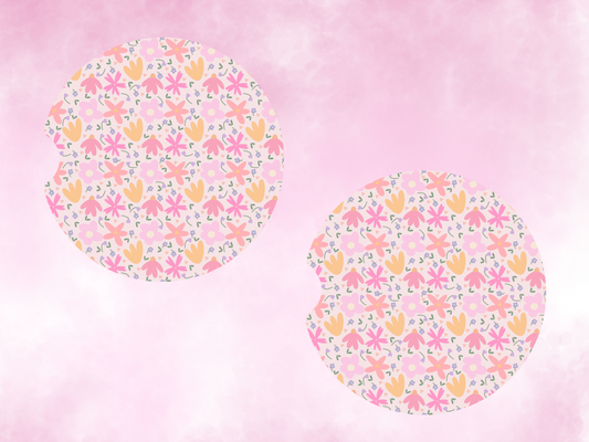 Floral  Bloom Car Coasters