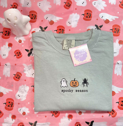 Spooky Season Embroidered | Comfort Colors Adult Unisex TShirt