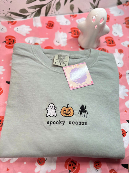 Spooky Season Embroidered | Comfort Colors Adult Unisex TShirt