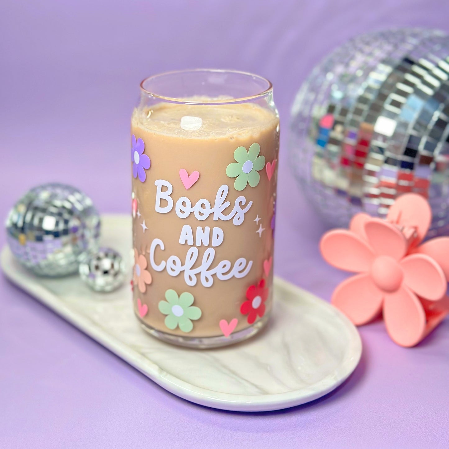 Daisies, Books & Coffee 16oz