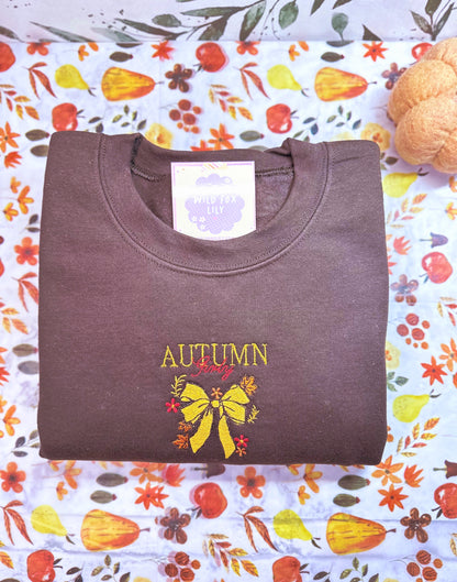 Autumn Girly | Adult Unisex Embroidered Crewneck