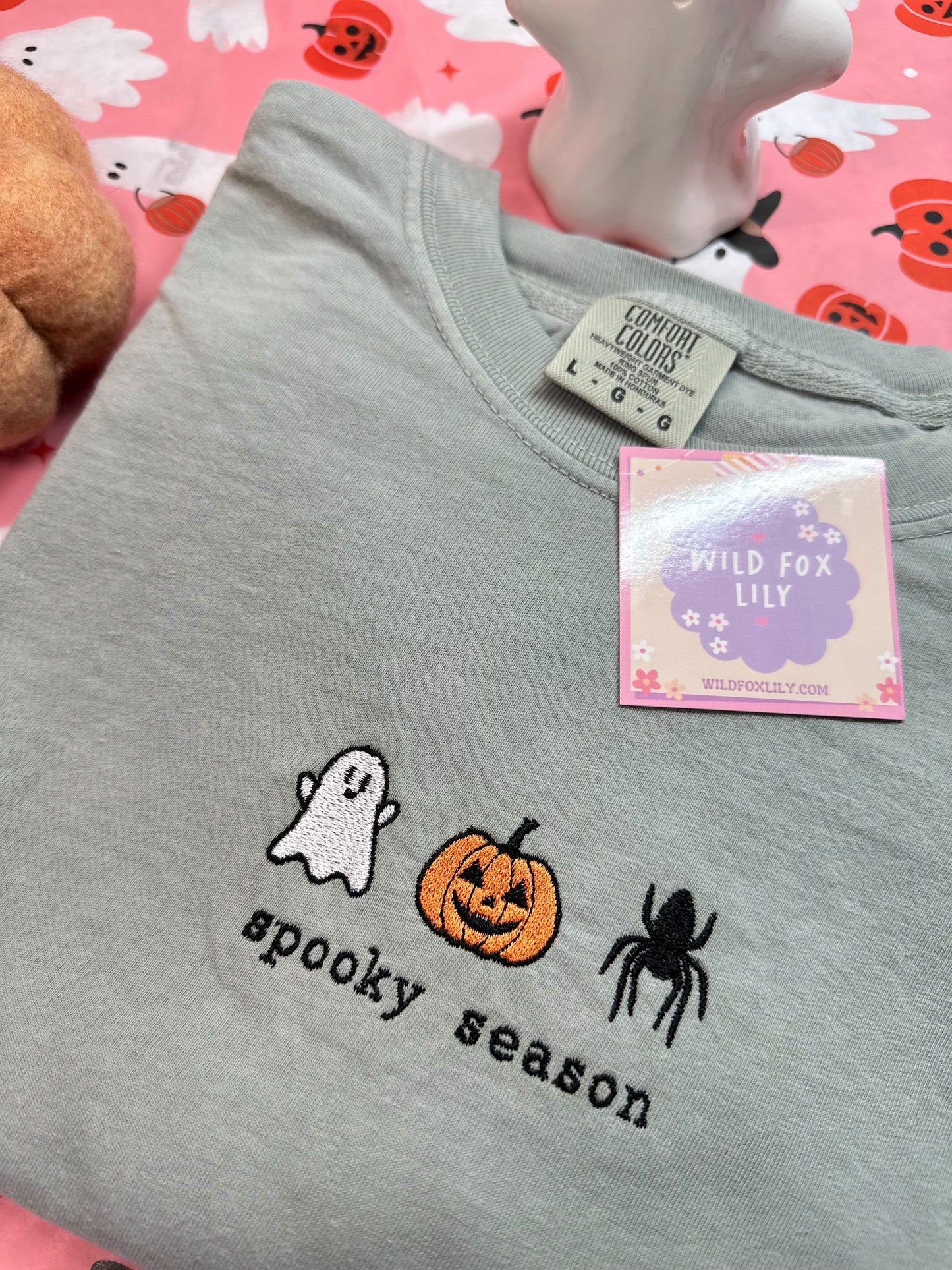 Spooky Season Embroidered | Comfort Colors Adult Unisex TShirt