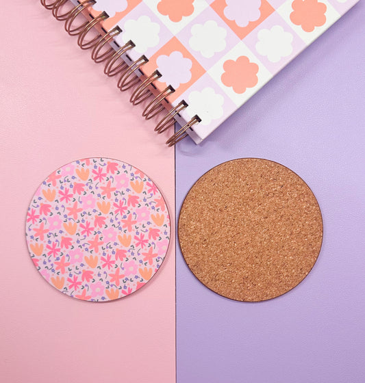 Floral Hardboard Coasters